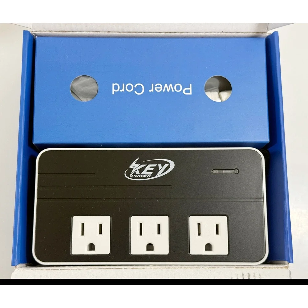 Key Power Travel Adapter Power Converter OS White 200W LXC200W 4 USB Ports